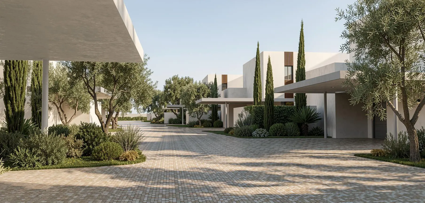 Conjunto residencial Retablo, vista interior de día